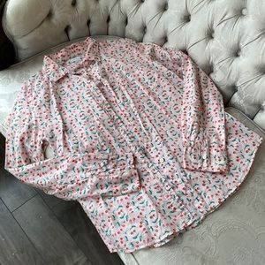 J by J. Crew Cherry Button Down Cotton Shirt